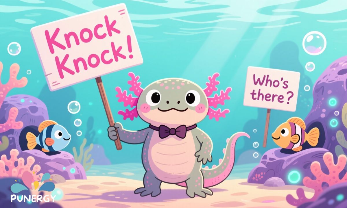Knock Knock Jokes Featuring Axolotl
