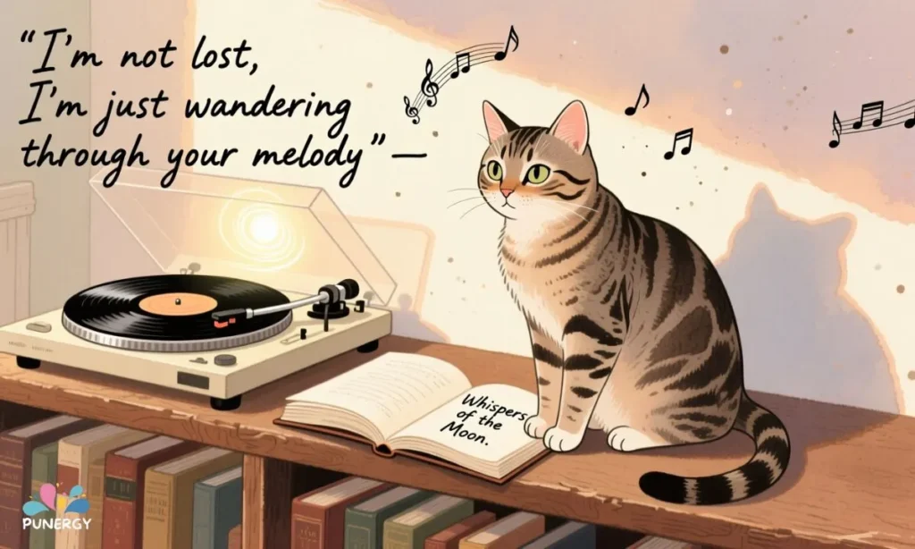 Cat Captions Inspired by Song Lyrics