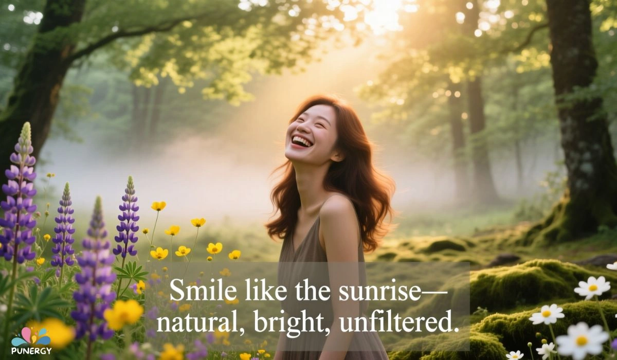 Nature-Inspired Smile Captions for Outdoor Photos