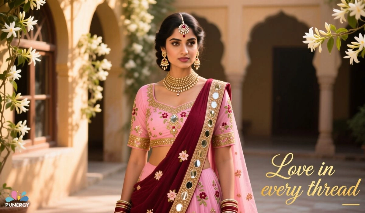 Pink Lehenga Captions For Instagram