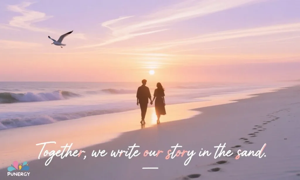 Romantic Beach Captions for Couples