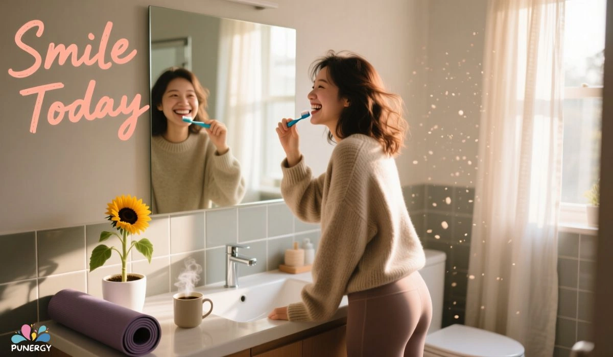 Smile Captions for Your Morning Routine