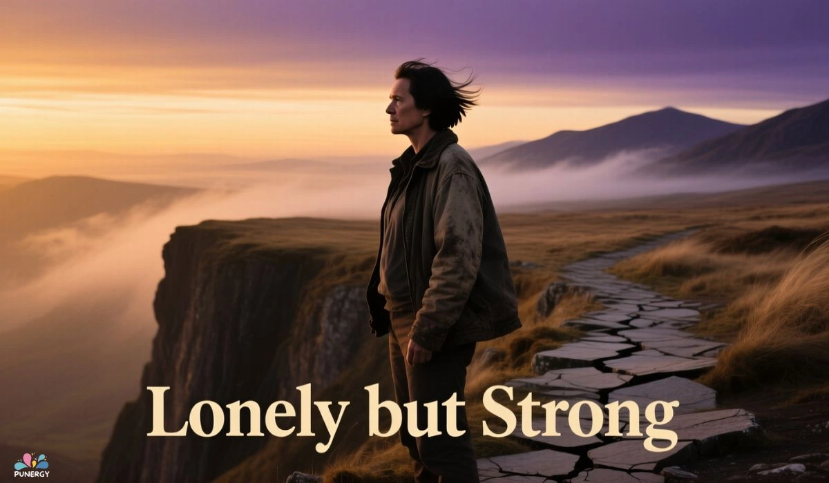 Lonely but Strong Alone Captions