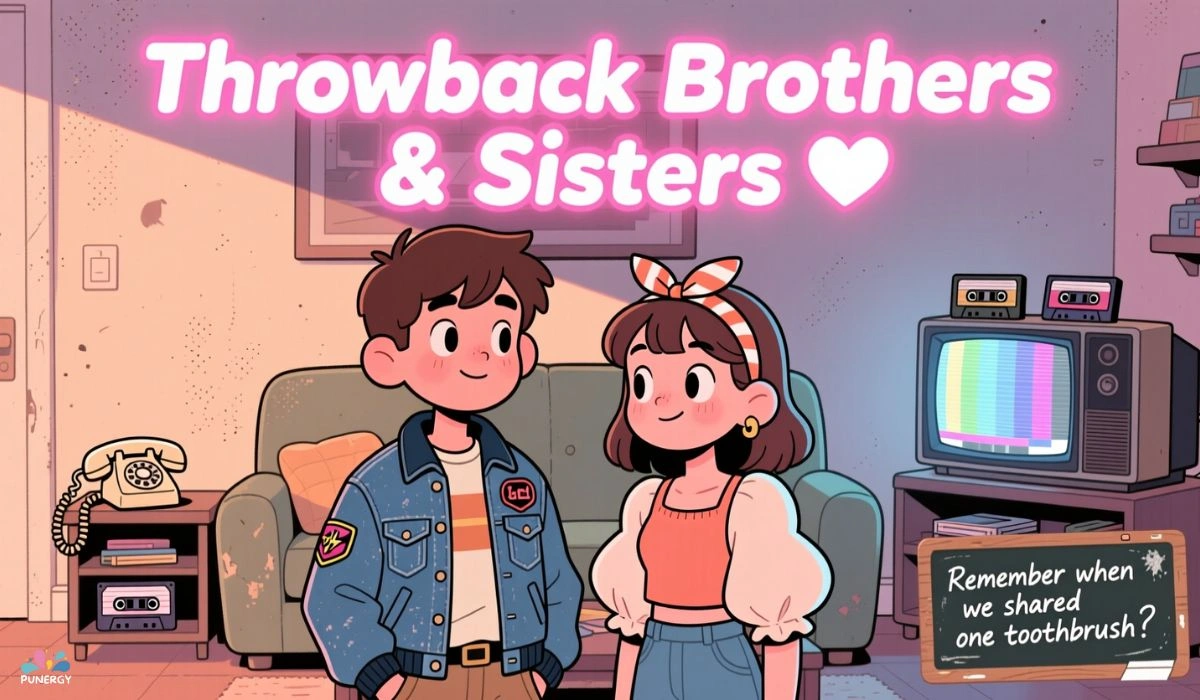 Throwback Brother Sister Captions for Instagram